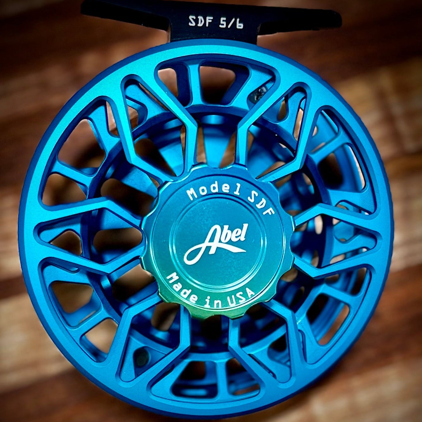 Abel SDF 5/6 Satin Teal Flats Knob_Fish On! Custom Rods
