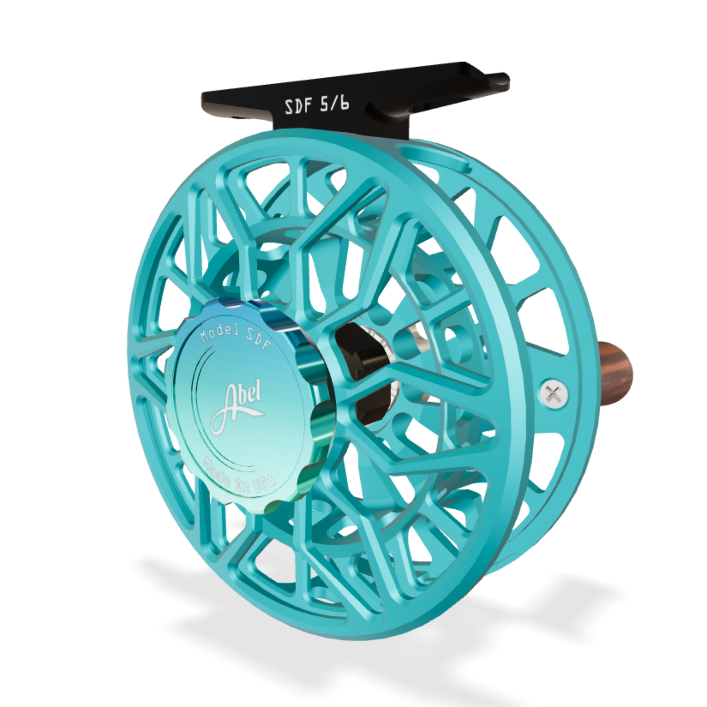 Abel SDF 5/6 Satin Teal Flats Knob_Fish On! Custom Rods