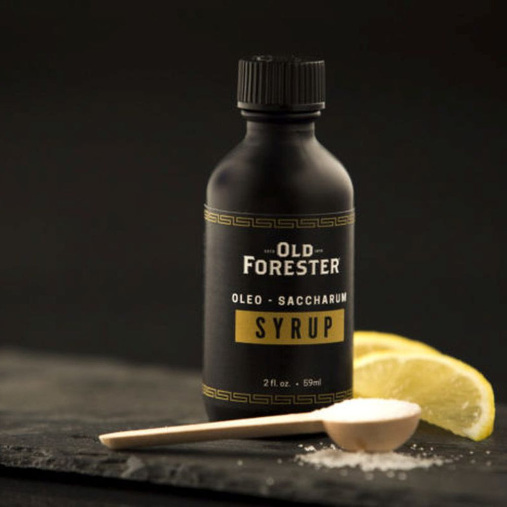Old Forester® Cocktail Provisions Oleo-Saccharum Syrup is a rustic cocktail ingredient created using a cold process to extract oil (oleo) from citrus peels by immersing them in sugar (Saccharum), adding a bright citrus flavor profile to your favorite drink or cocktail.