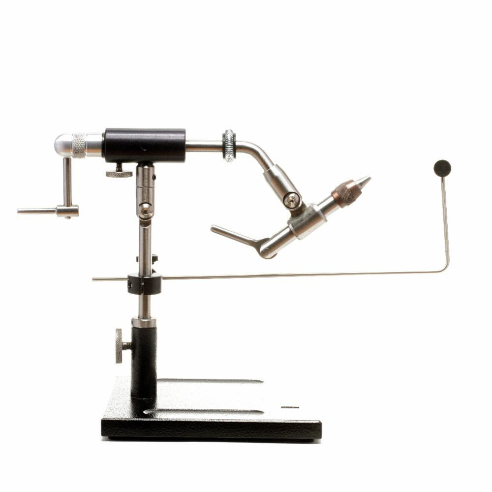 
                  
                    This finely crafted vise offers all of the great features preferred by professional tyers everywhere. With high grade brass knobs, all stainless-steel construction except the jaws made out of hardened tool steel, smooth rotation with precision ball bearings, easy height adjustment, 90° handle for speed crank, convenient material clip, notch lock cam, excellent hook holding capability 32 to 8/0, and bobbin hanger included.
                  
                