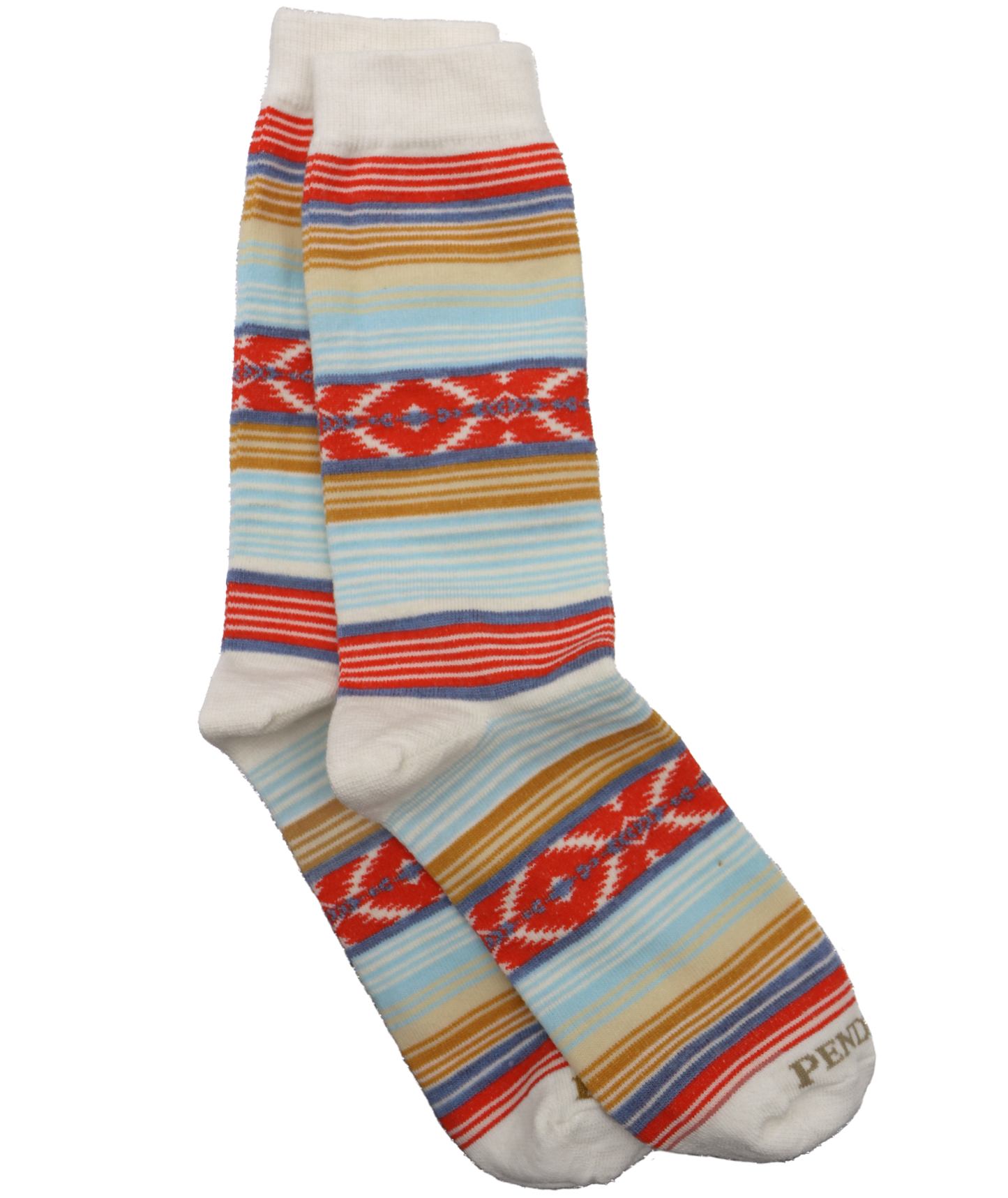 Experience the comfort and durability of our Beacon Serape Crew Socks by Pendleton Hosiery. These socks are crafted with smooth, lightweight merino wool, making them perfect for year-round wear. The ultra-durable design features reinforced heel and toe for extended wear. Made in the USA with imported yarns, these socks are a testament to our commitment to quality and comfort.