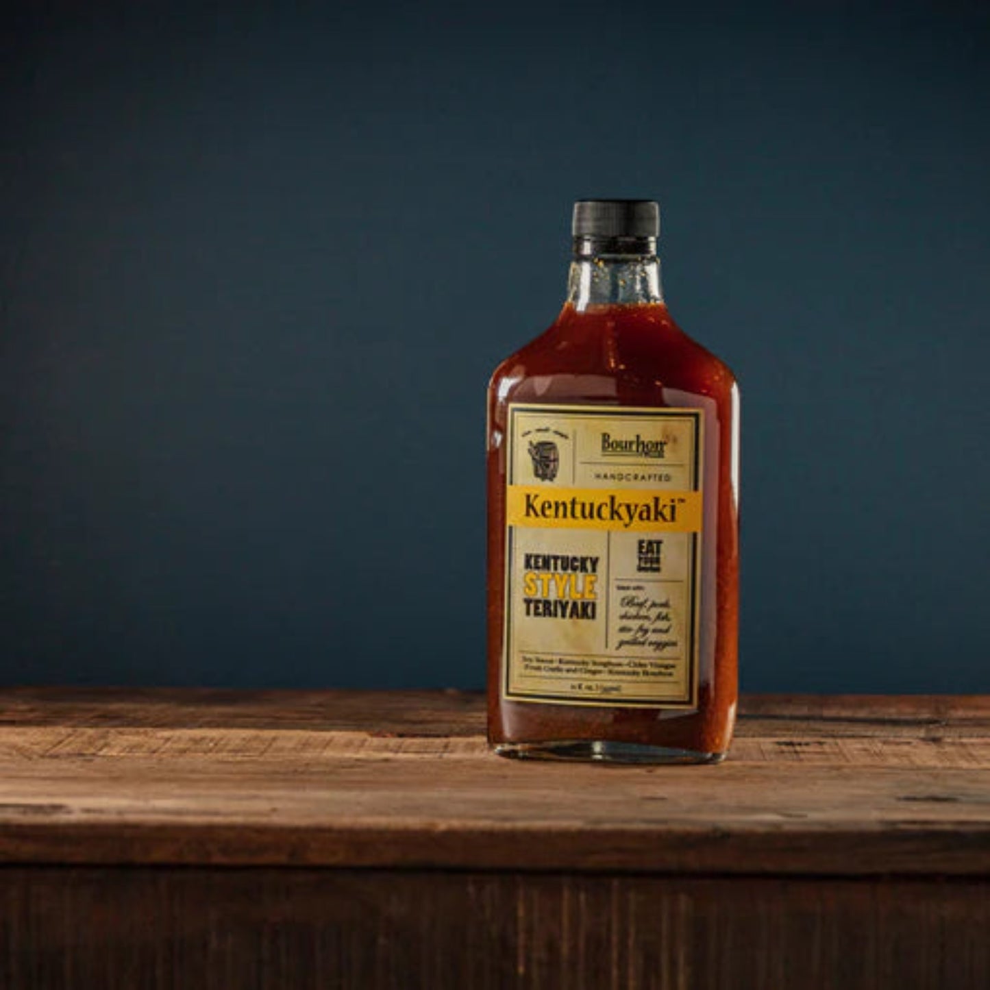 Award-winning Kentuckyaki Teriyaki Sauce blends Kentucky bourbon with sorghum, garlic & ginger. Perfect for grilling salmon, chicken & steak. All-natural, small-batch crafted.