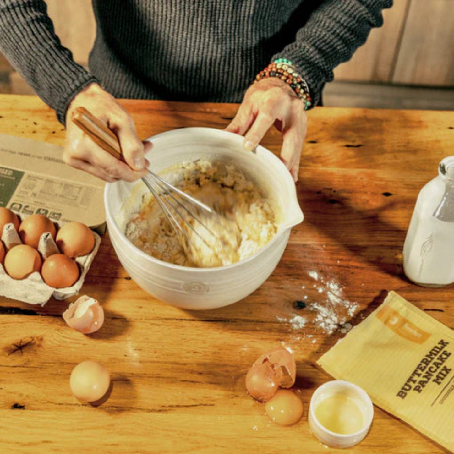 Experience the joy of a homemade breakfast with our Fluffy Buttermilk Pancake Mix. Made with wholesome ingredients, this mix ensures a delicious and healthy meal for your family.
