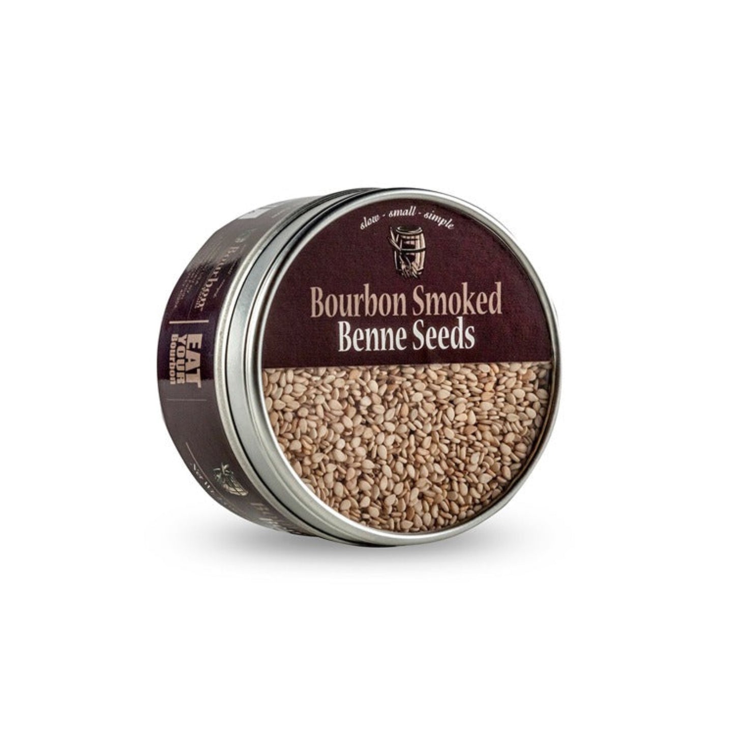 Experience the unique umami flavor of our Bourbon Smoked Benne Seeds. Grown in the Carolina Sea Islands and slow-smoked with repurposed bourbon barrel staves, these seeds add a rich, smoky depth to your favorite recipes.