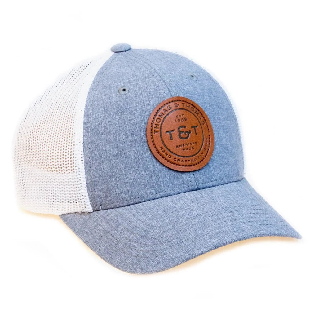 LEATHER BADGE T&T TRUCKER HAT - Fish On! Custom Rods