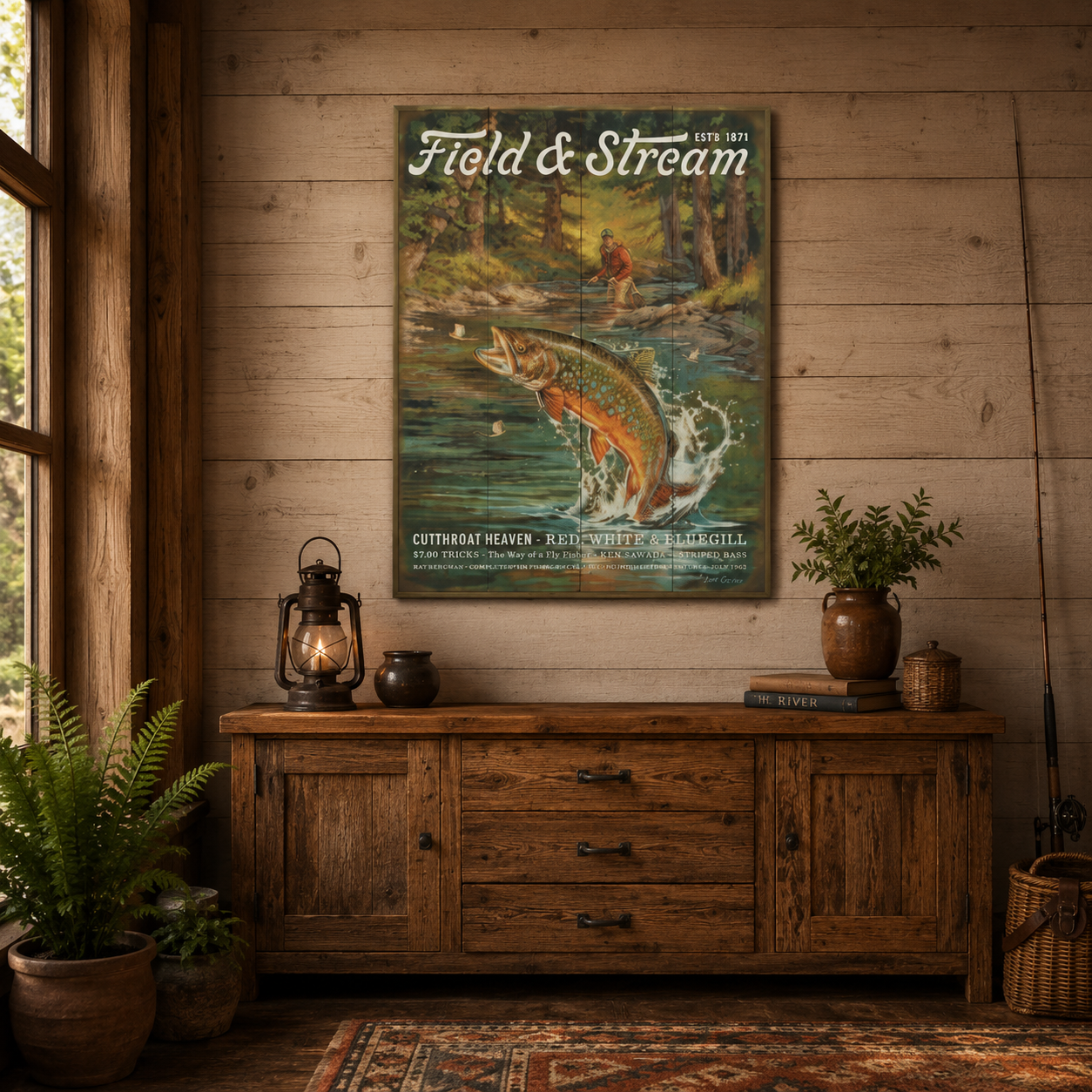 Field & Stream Cover April 1938: Modern Edition | Wood / 9