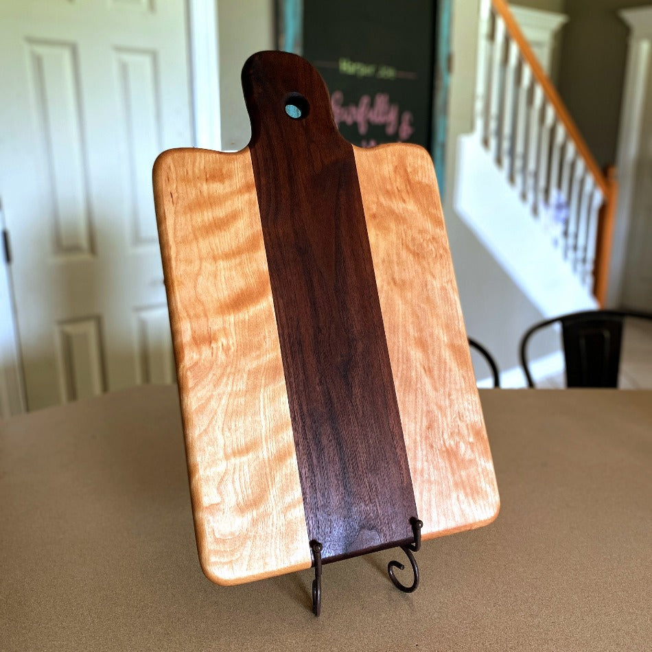 Handcrafted Charcuterie Board - Good Ole Beautiful Walnut and Hard Maple is sure to astound on any occasion It's the perfect blend of rustic charm and modern elegance - perfect for elevating meals and turning them into an unforgettable experience!