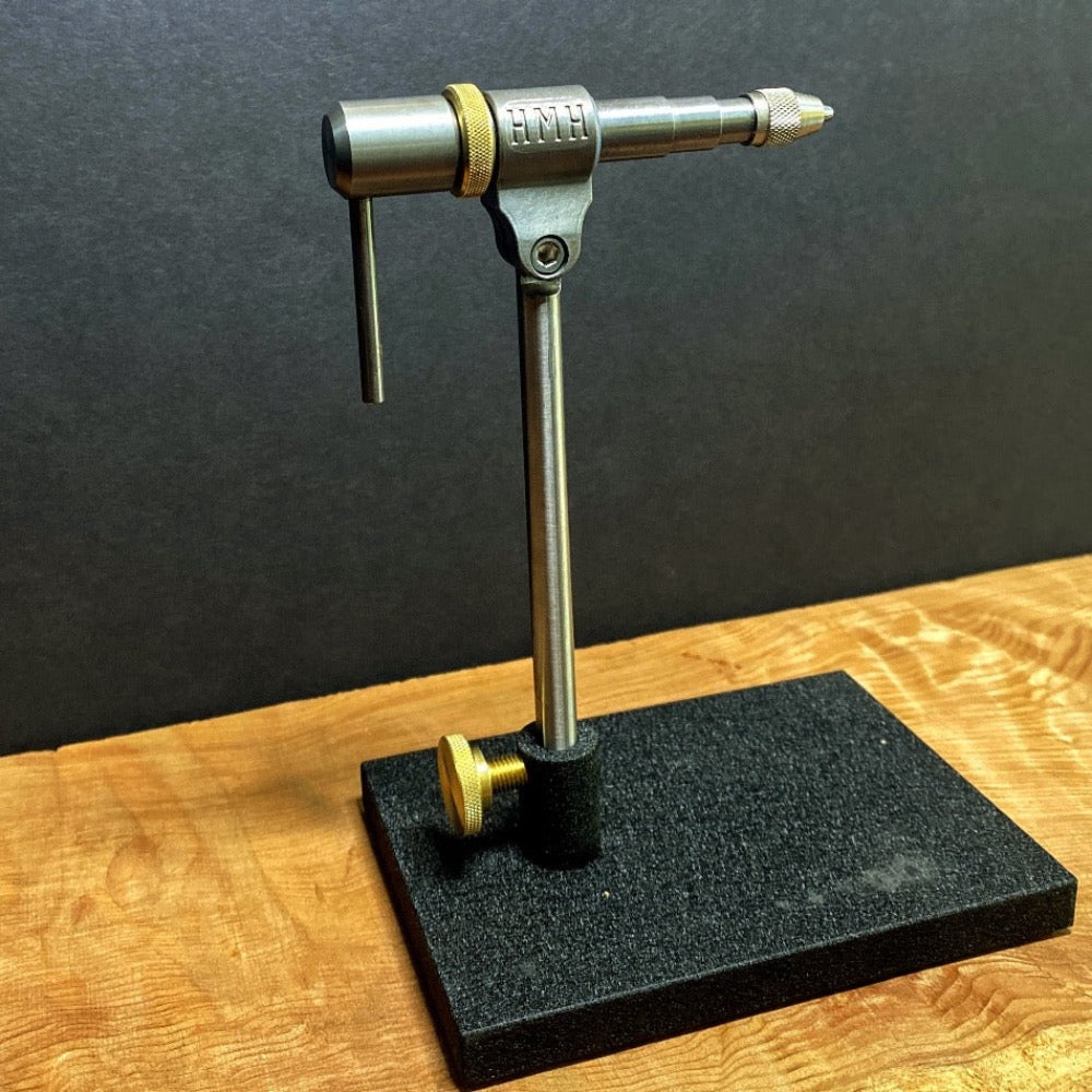 HMH Tube Fly Spinner Vise  The HMH Standard vise is made from precision-machined and carefully finished stainless, tool steels and brass.  Each vise is individually hand fitted and tuned for maximum performance.