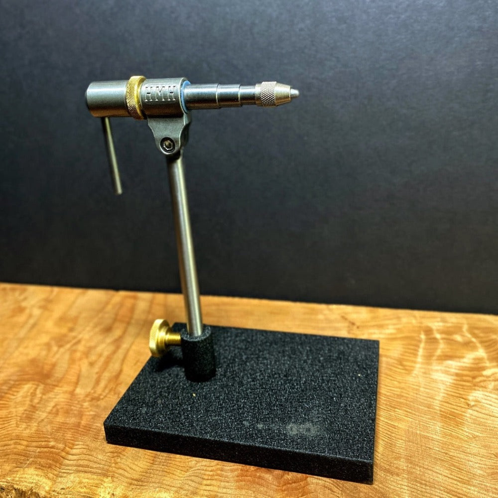 HMH Tube Fly Spinner Vise  The HMH Standard vise is made from precision-machined and carefully finished stainless, tool steels and brass.  Each vise is individually hand fitted and tuned for maximum performance.