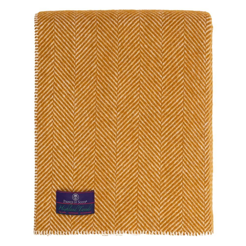Highland Tweeds BIG Throw ~ Whiskey Herringbone 