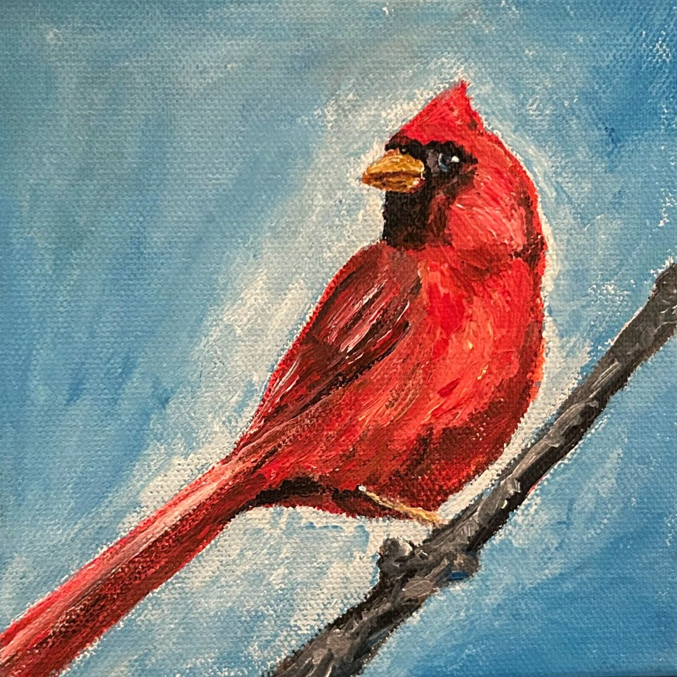 Red Bird 6"x6" Acrylic