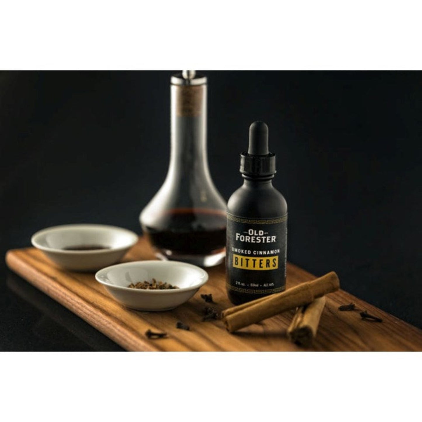 Experience the warm, inviting flavors of Old Forester's Smoked Cinnamon Bitters. Inspired by tradition and crafted for excellence, these bitters are a must-have for any bourbon enthusiast. The smoked cinnamon flavor adds a rich, depthful note to your cocktails, reminiscent of cozy evenings by the fireplace. Elevate your mixology game with these premium bitters. 