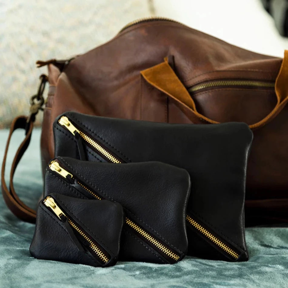 Soft Leather Toiletry Bag