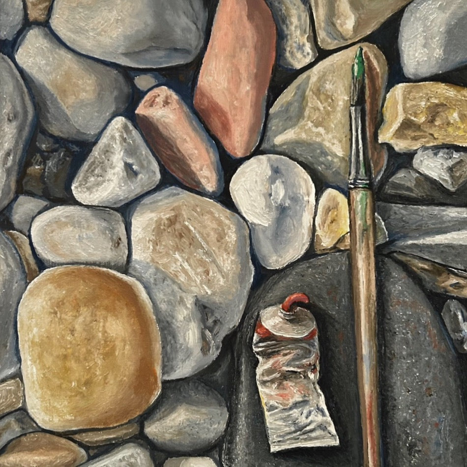 A Palate of River Rocks - J. Mosley Fine Art Paintings