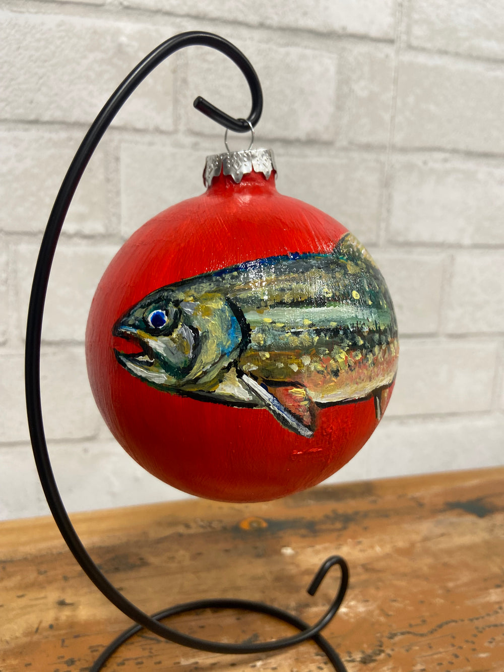 J. Mosley Fine Art Paintings Hand Painted Glass Ornament