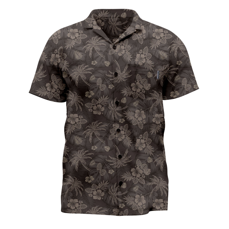 Men's Performance Button Up sun shirt in Aloha Mocha - front view showing classic button-up design