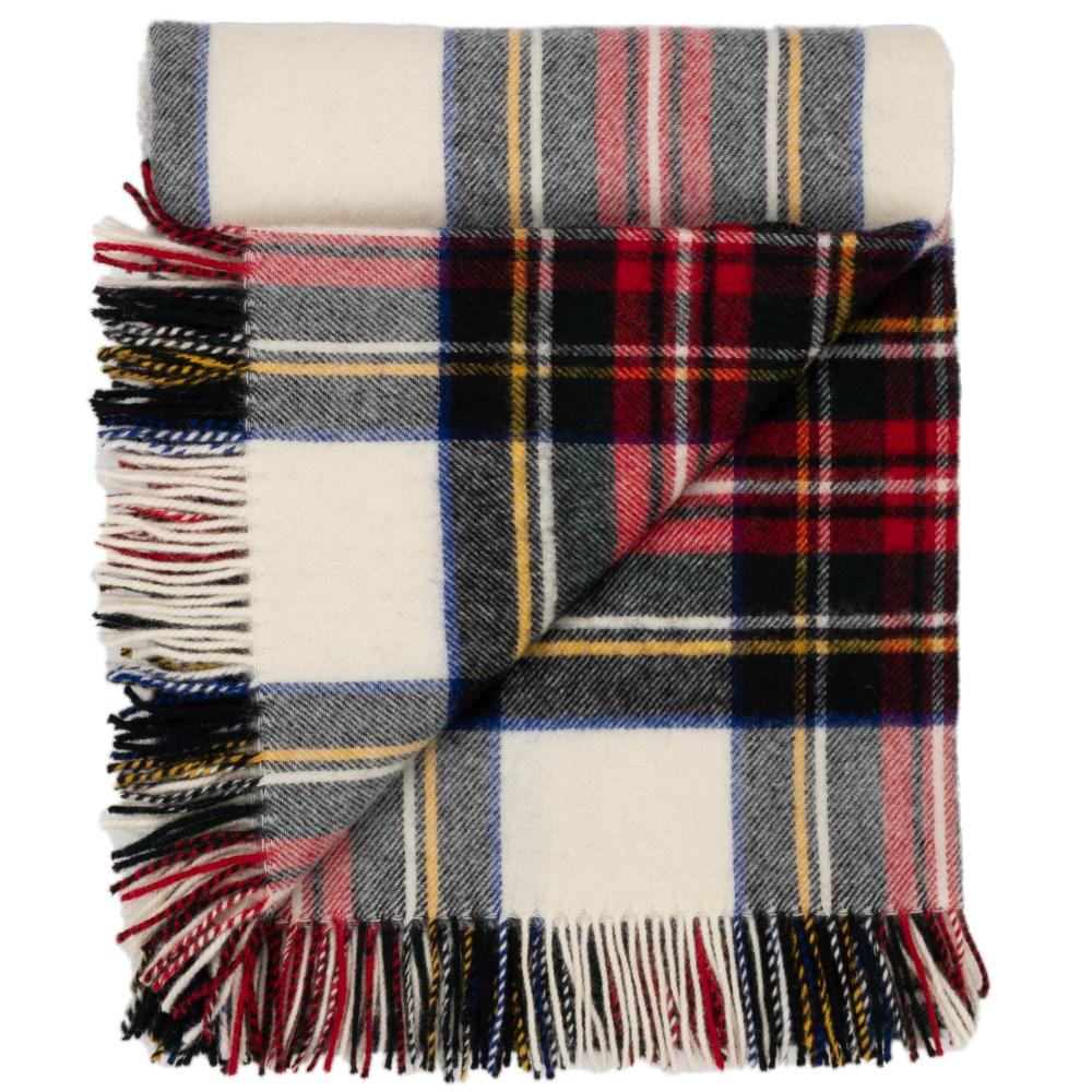 Mercantile Outdoors - Highland Tweeds Shetland Lambswool Throw ~Dress Stewart