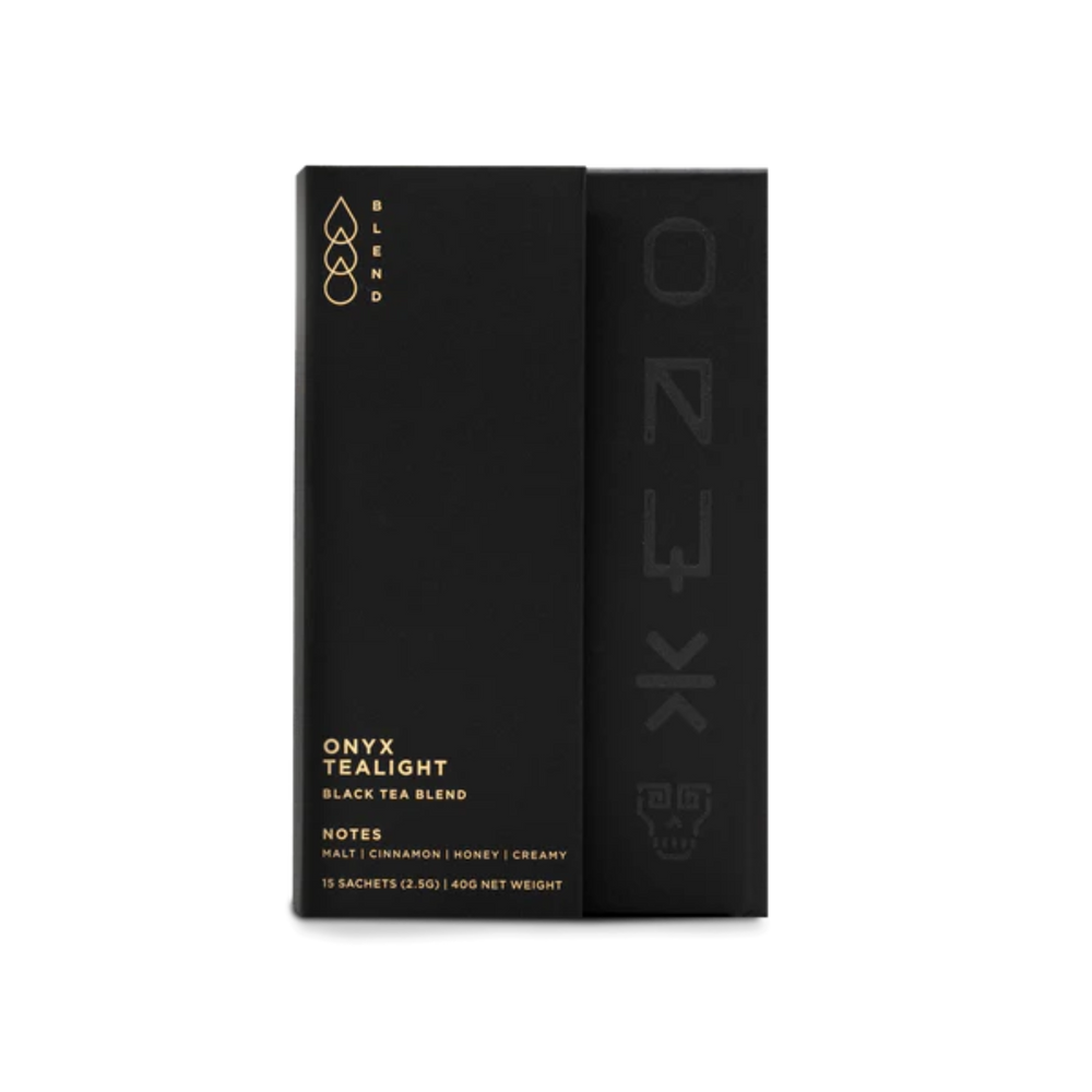 Onyx Tealight

Malt | Cinnamon&nbsp;|&nbsp;Honey&nbsp;|&nbsp;Creamy

This tea blend is inspired by the signature Onyx Delight latte, a beverage normally made with espresso, milk, honey, vanilla, and cinnamon. Enjoy this tea blend interpretation, with a single estate Dian Hong black tea from Yunnan province, China. This region is commonly known as "the motherland of tea." The incorporation of rolled oat lends a creamy texture, while the cinnamon pieces and natural vanilla and honey flavorings bring a comfort