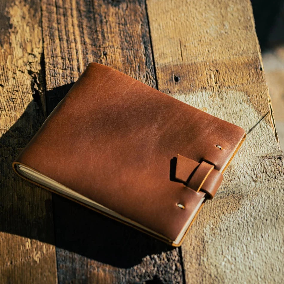 
                  
                    Whether you own a B&B or you're simply trying to capture memories from your wedding, special events or hunting club, our Leather Guest Registry ticks all the boxes.  It features top-grain leather, a hand-sewn binding, and comes with either flap-tie or buckle closure.  
                  
                