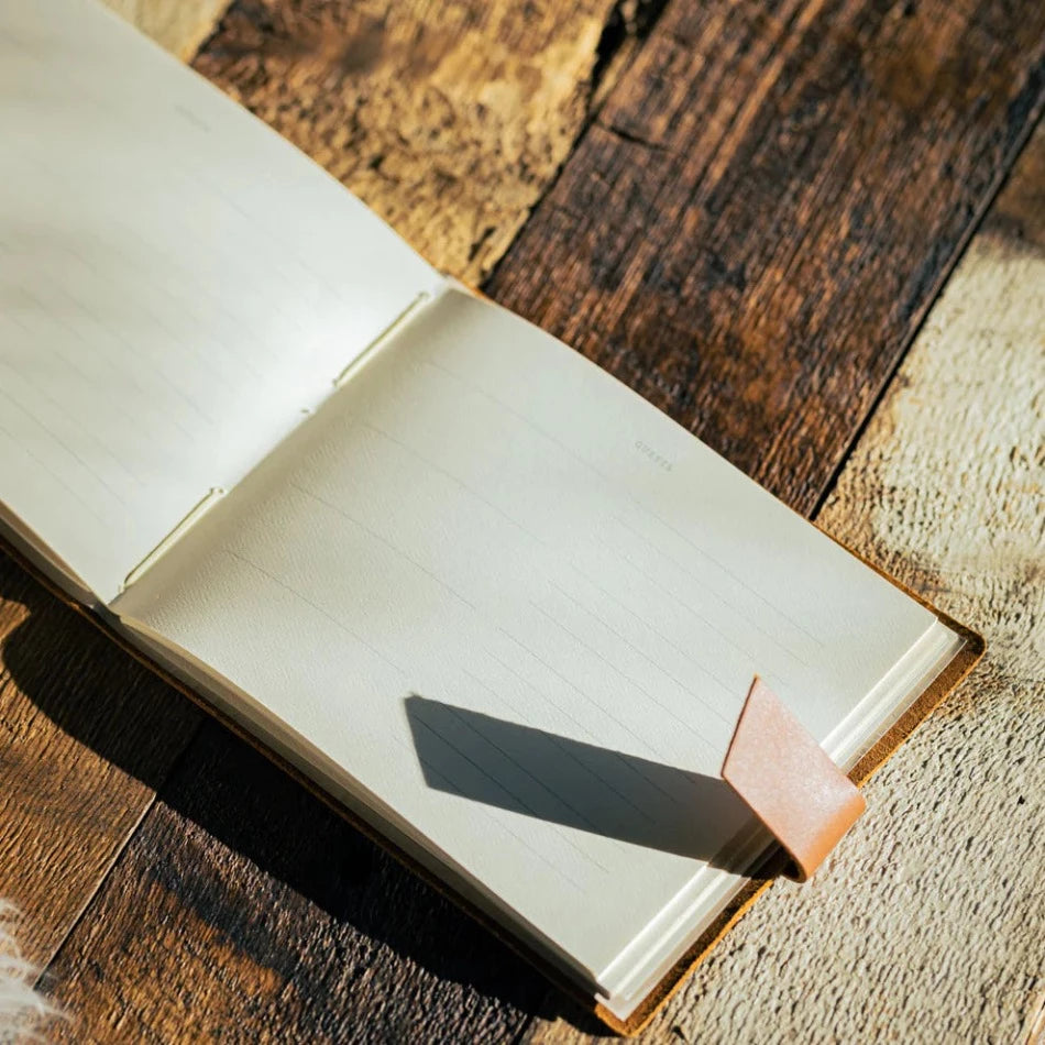 
                  
                    Whether you own a B&B or you're simply trying to capture memories from your wedding, special events or hunting club, our Leather Guest Registry ticks all the boxes.  It features top-grain leather, a hand-sewn binding, and comes with either flap-tie or buckle closure.  
                  
                