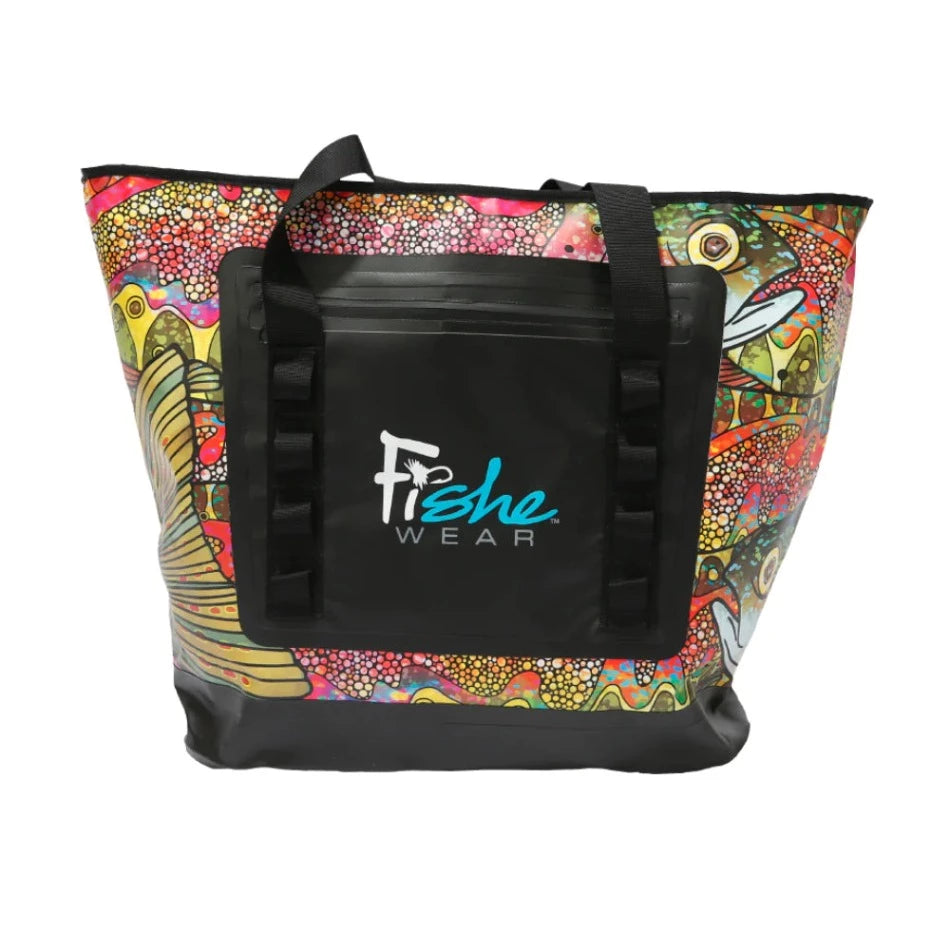 Troutrageous Rainbow Wedge Tote Dry Bag