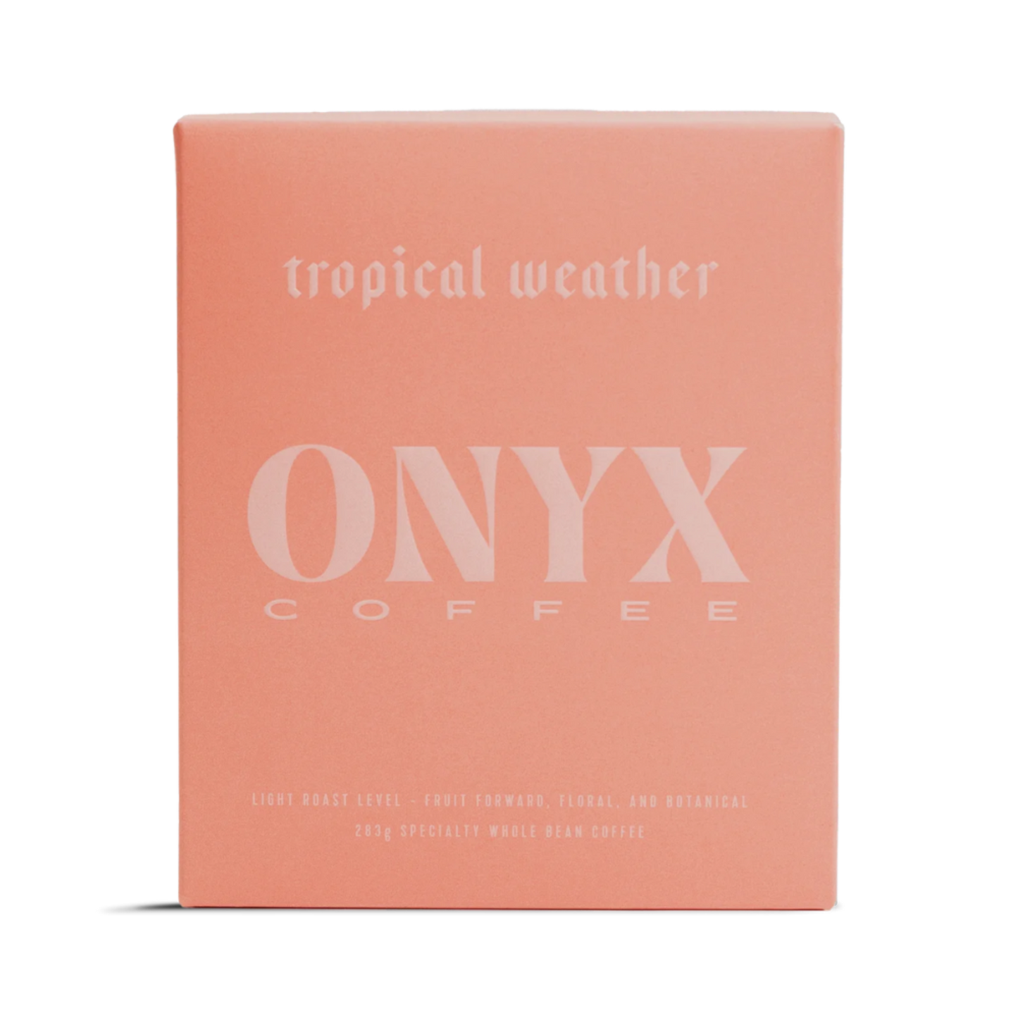 Tropical Weather Tropical Weather is a seasonal blend that embraces the adventurous spirit of coffee from our beloved Ethiopia. We combine a bright washed coffee with delicate florals and a bold, natural processed coffee with pungent fruit and natural sweetness. The result is truly greater than the sum of its parts.
