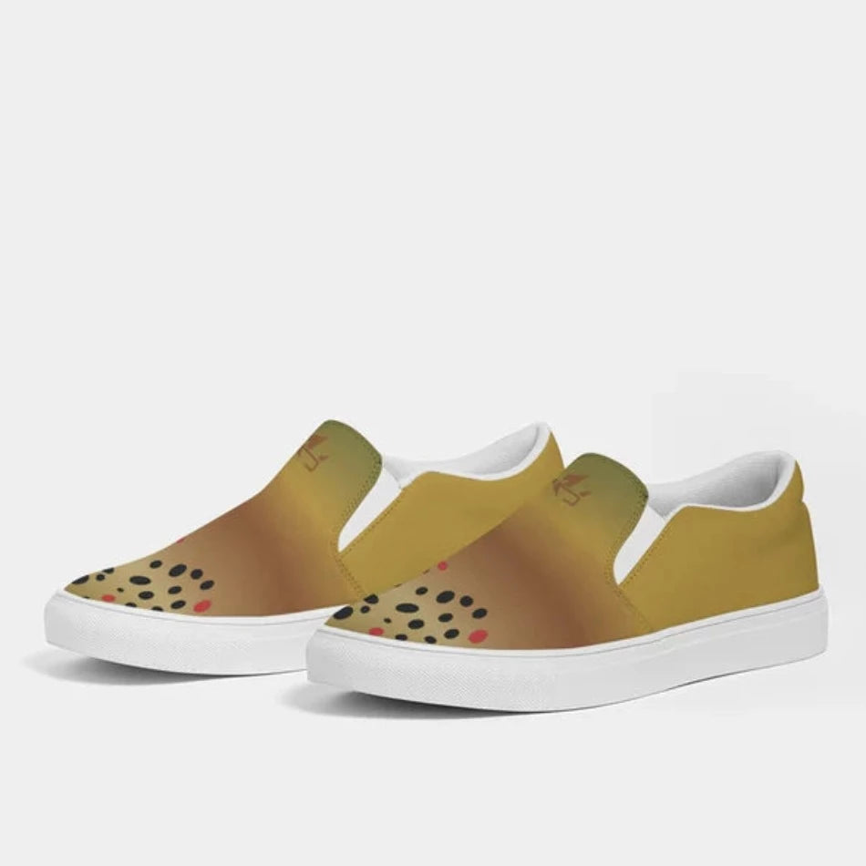 
                  
                    Women’s Browntown Smooth Slip-On Canvas This classic Women's Slip-On Canvas Shoe is an ideal choice for all-day wear. Crafted with removable soft insoles and rubber outsoles for easy on and off, it features breathable lining, elastic side accents, a padded collar and tongue, and is hand-printed and cut.  Fit Tip: True to Size
                  
                