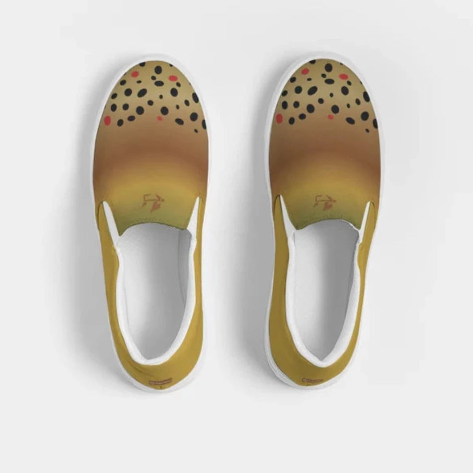 
                  
                    Women’s Browntown Smooth Slip-On Canvas This classic Women's Slip-On Canvas Shoe is an ideal choice for all-day wear. Crafted with removable soft insoles and rubber outsoles for easy on and off, it features breathable lining, elastic side accents, a padded collar and tongue, and is hand-printed and cut.  Fit Tip: True to Size
                  
                