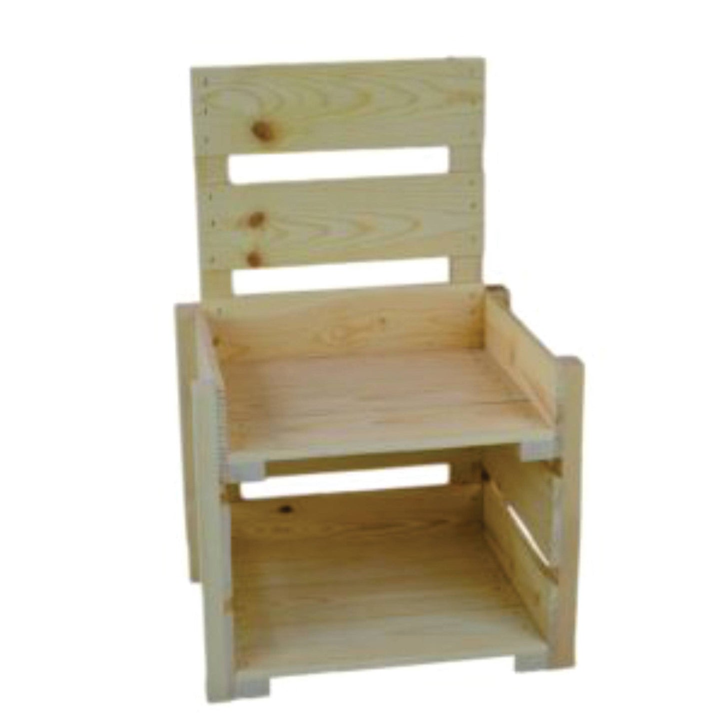 Wooden chair with a white background