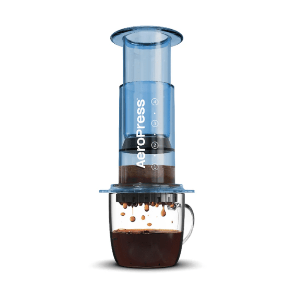 AeroPress Clear Coffee Maker Clear Blue - Fish On! Custom Rods