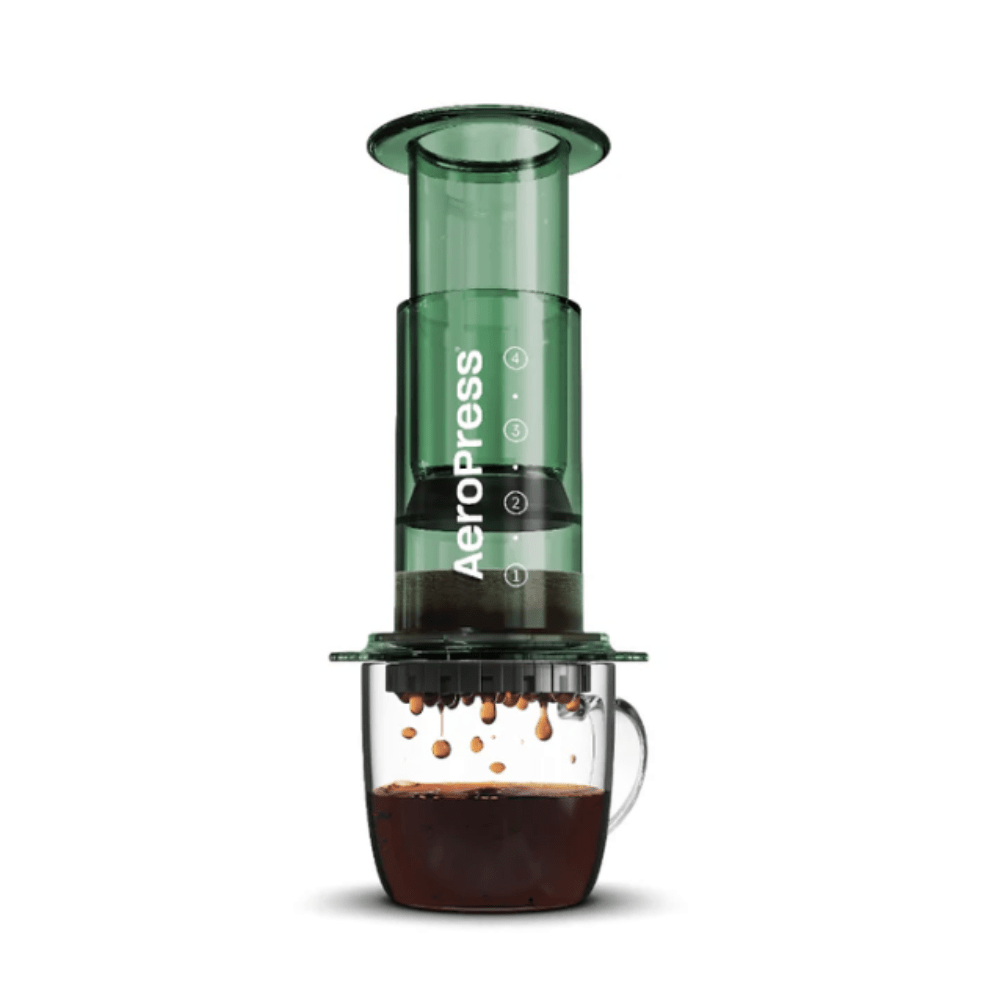 AeroPress Clear Coffee Maker Clear Green - Fish On! Custom Rods