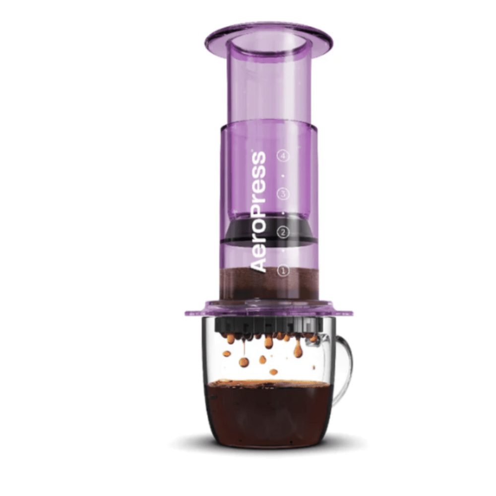 AeroPress Clear Coffee Maker Clear Purple - Fish On! Custom Rods