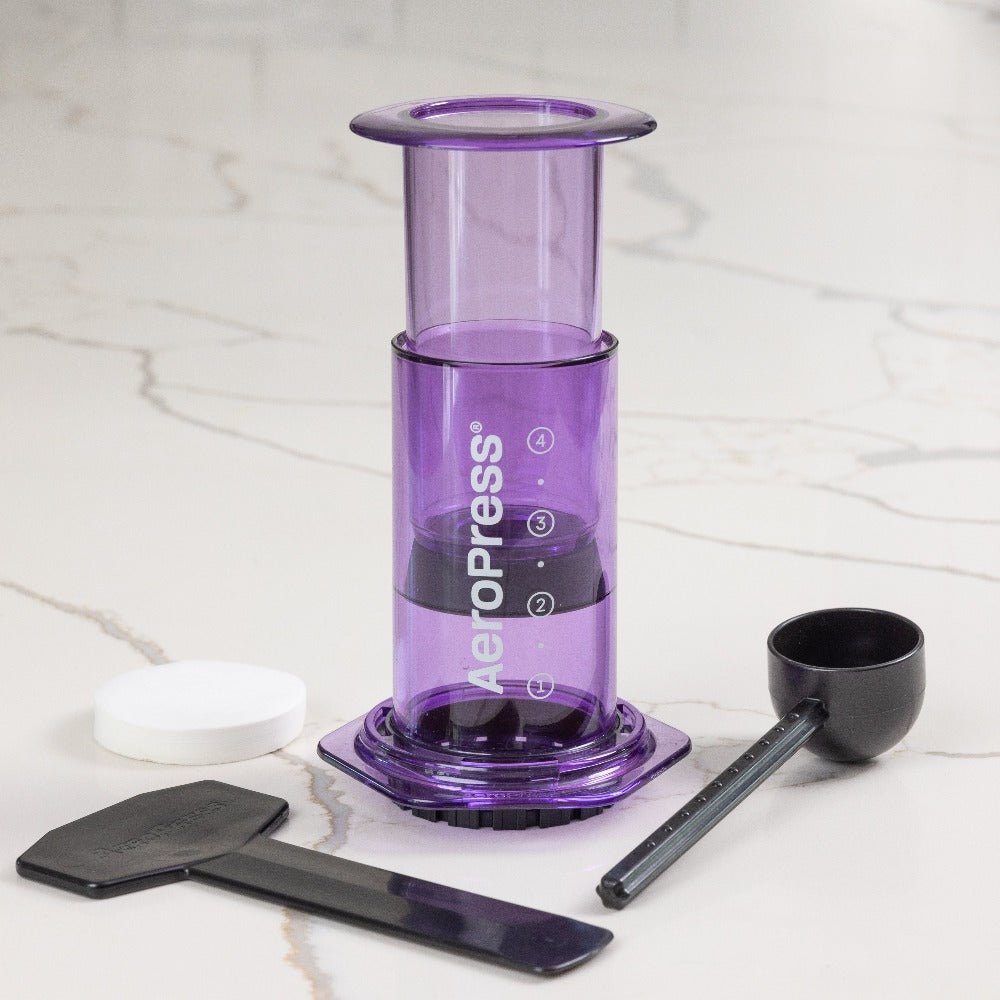 AeroPress Clear Coffee Maker Clear Purple - Fish On! Custom Rods