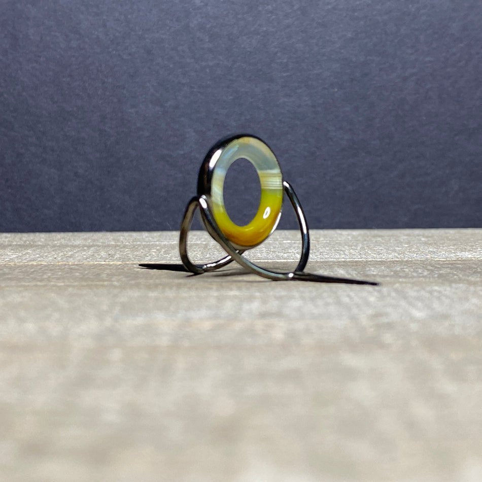 Agate Stripping Guide 20mm Black Nickel - Fish On! Custom Rods