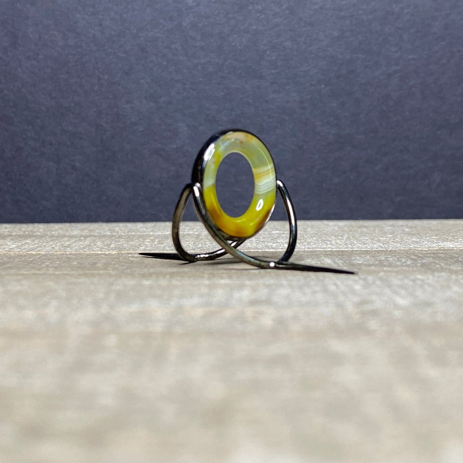 Agate Stripping Guide 20mm Black Nickel - Fish On! Custom Rods