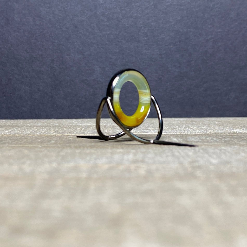 Agate Stripping Guide 20mm Black Nickel - Fish On! Custom Rods