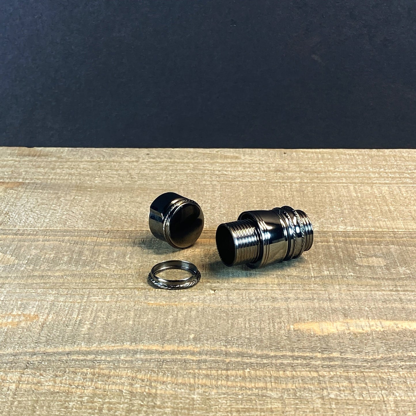 Alloy Down Locking Reel Seat .640 - Black Nickel - Fish On! Custom Rods