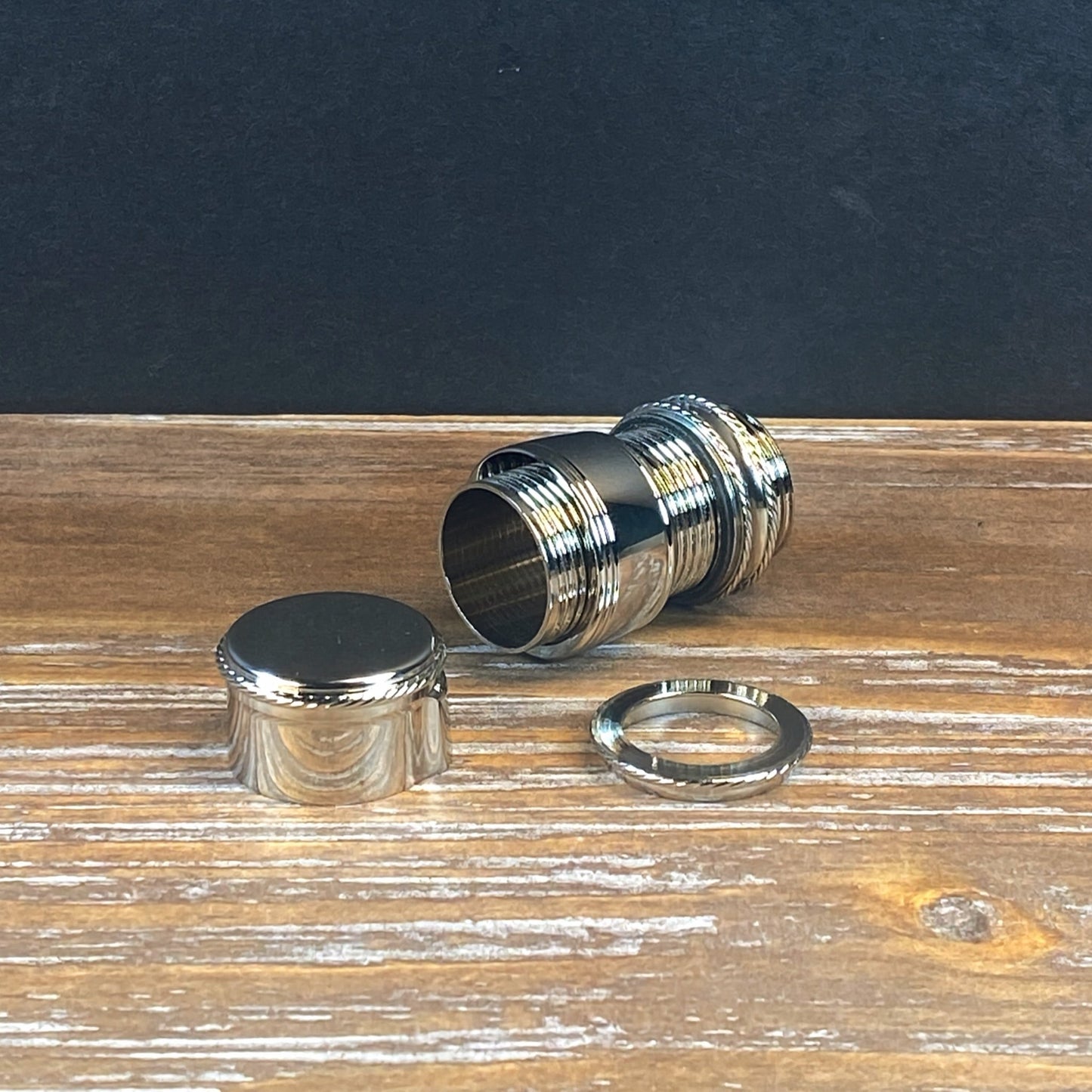 Alloy Down Locking Thread Barrel .705 - Bright Nickel - Fish On! Custom Rods