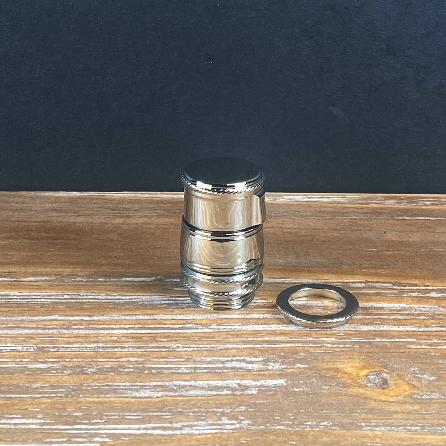 Alloy Down Locking Thread Barrel .705 - Bright Nickel - Fish On! Custom Rods