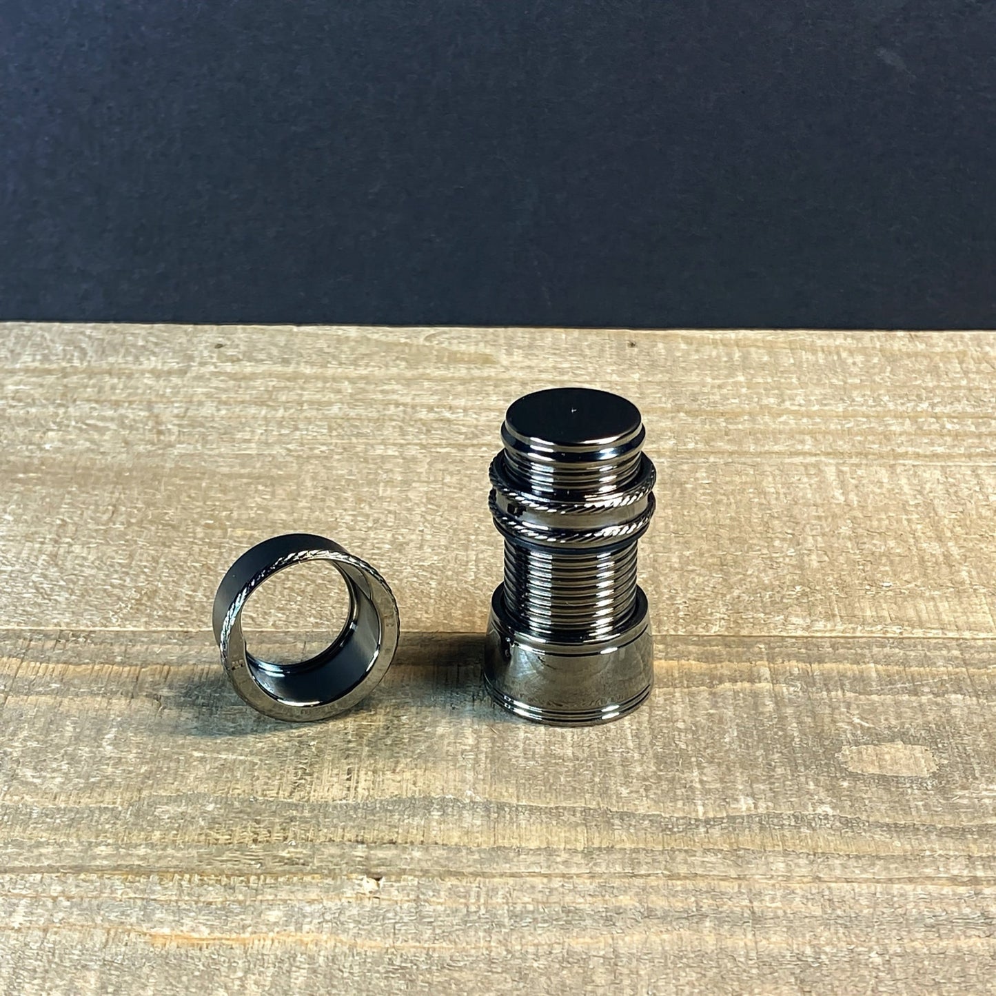 Alloy Up Locking Reel Seat .640 - Black Nickel - Fish On! Custom Rods