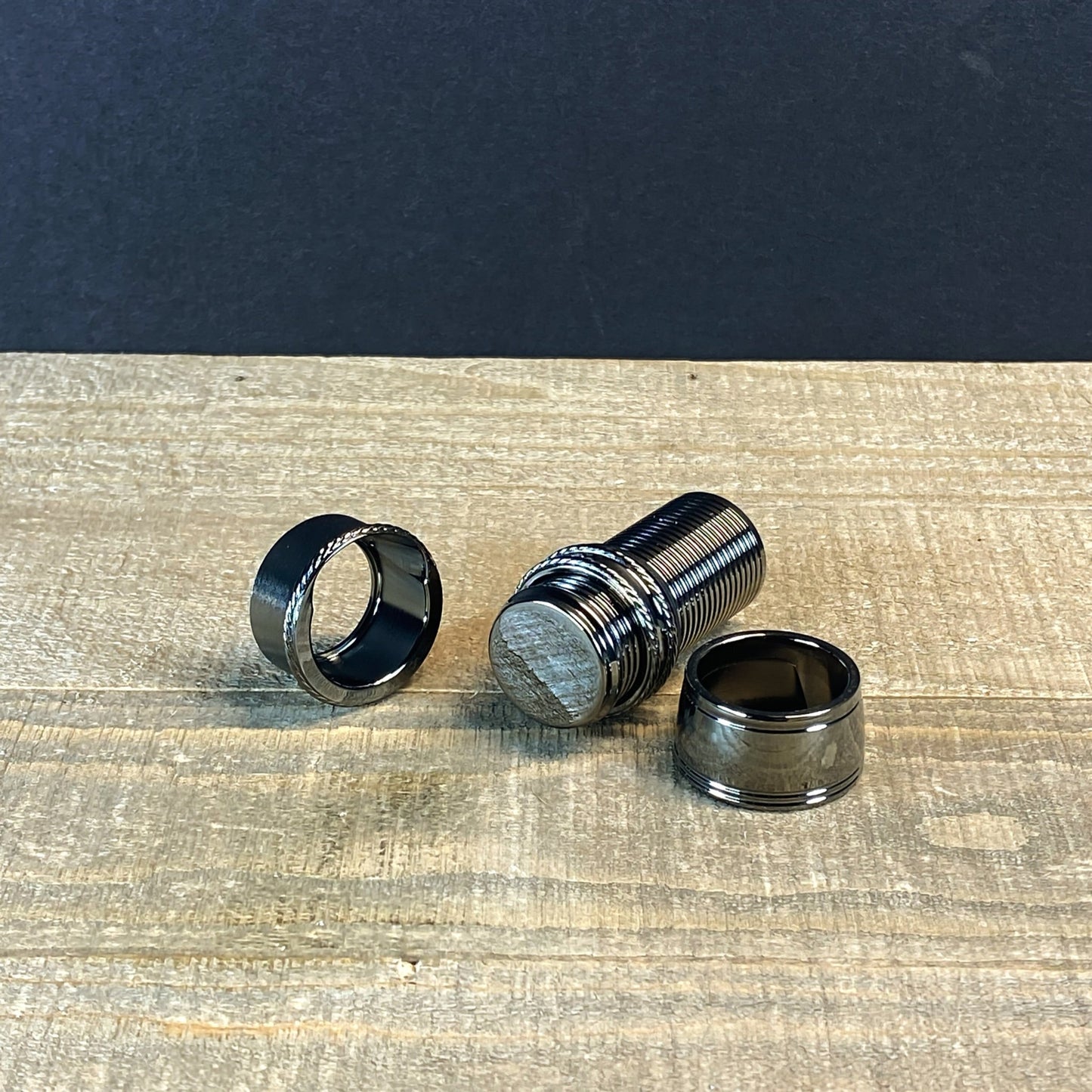 Alloy Up Locking Reel Seat .640 - Black Nickel - Fish On! Custom Rods