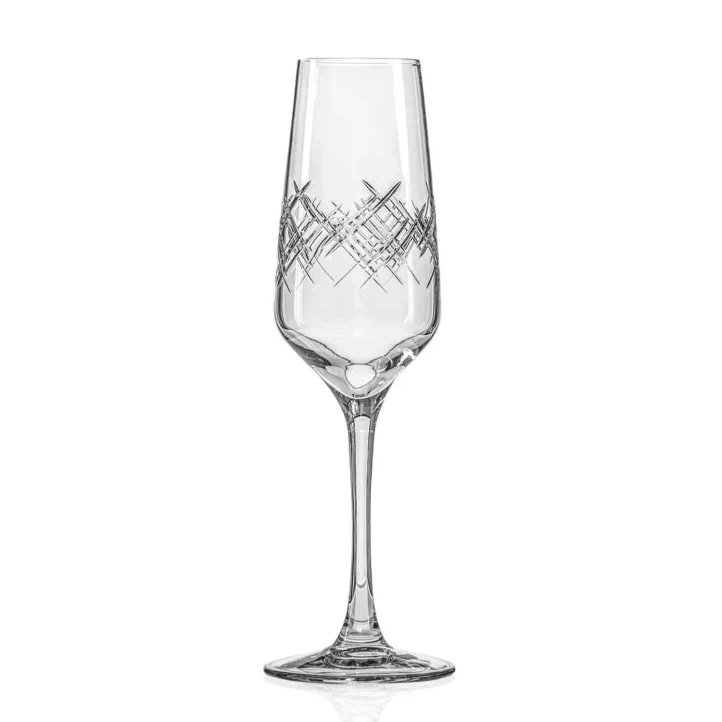 Argyle 5.75oz Champagne Flute - Luxurious Diamond Pattern for Celebrations - Fish On! Custom Rods