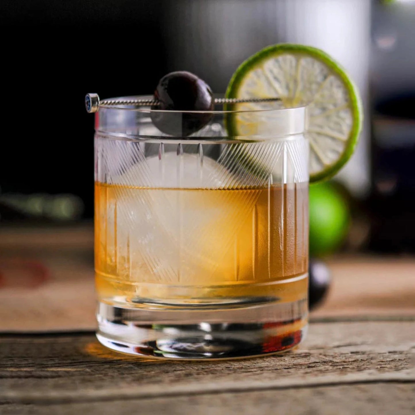 Bleecker Street On the Rocks Whiskey Glass - Fish On! Custom Rods