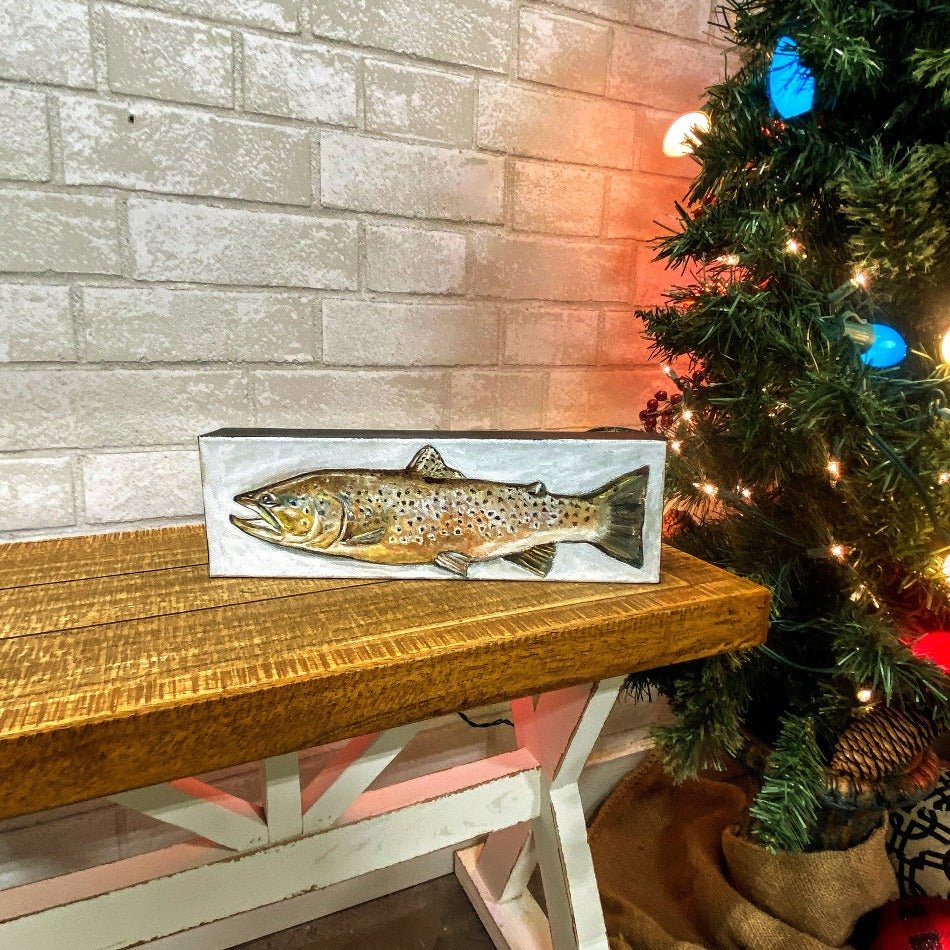 Brownie staging in the Eddy - Fish On! Custom Rods