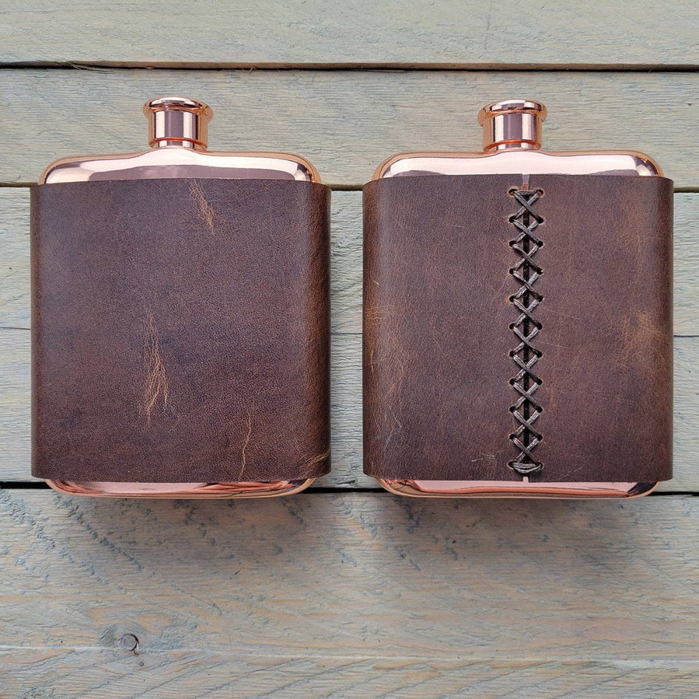 Leather-Wrapped Flasks - Mercantile Outdoors