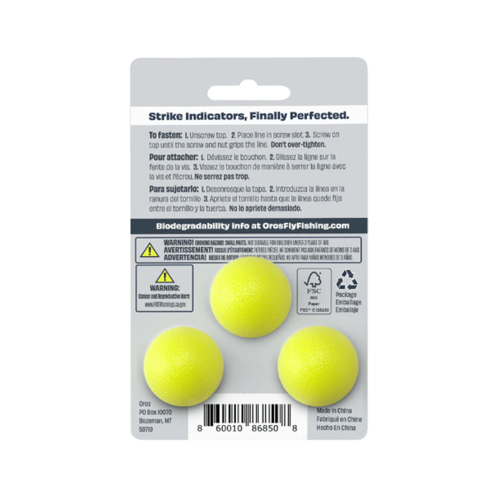 Carded 3 - Pack Large - Chartreuse - Fish On! Custom Rods