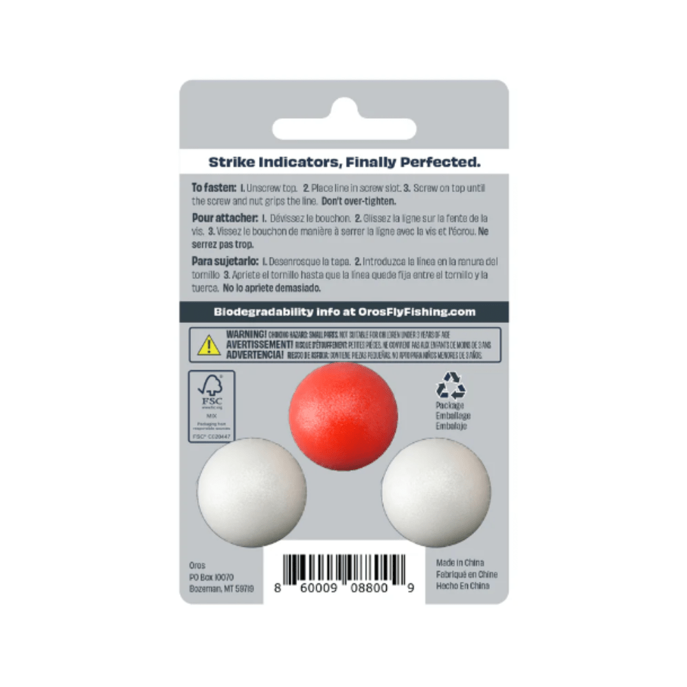 Carded 3 - Pack Large Red & White - Fish On! Custom Rods