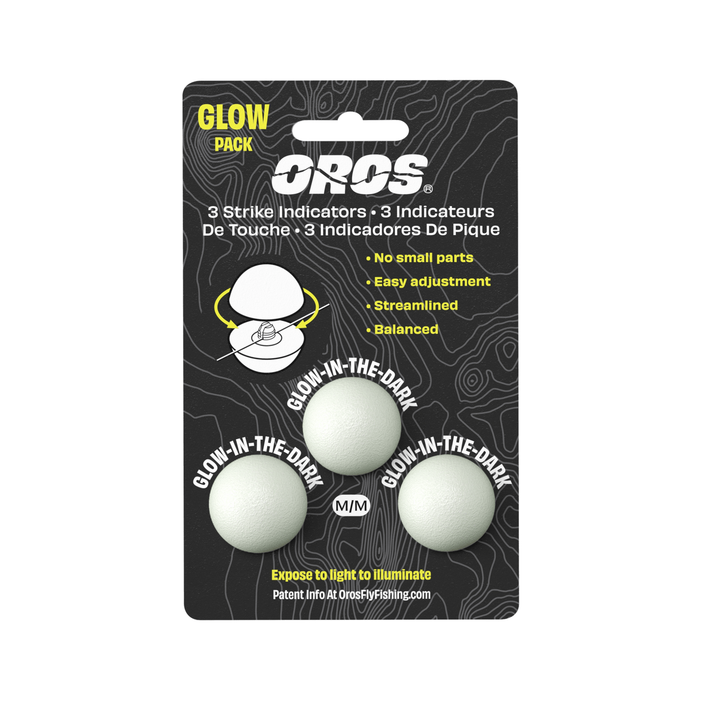 Carded 3 - Pack Medium Glow - in - the - dark - Fish On! Custom Rods