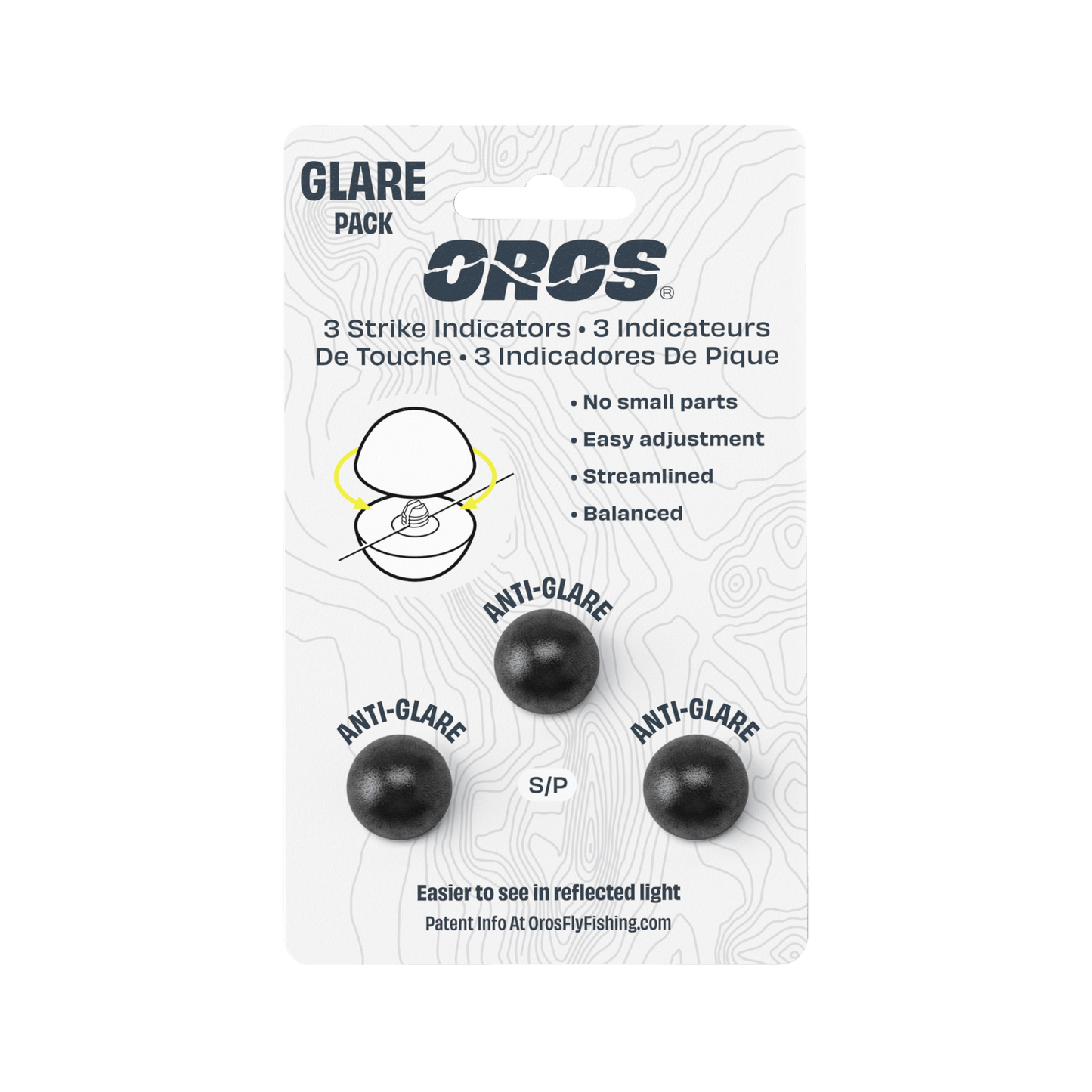 Carded 3 - Pack Small Black - Fish On! Custom Rods