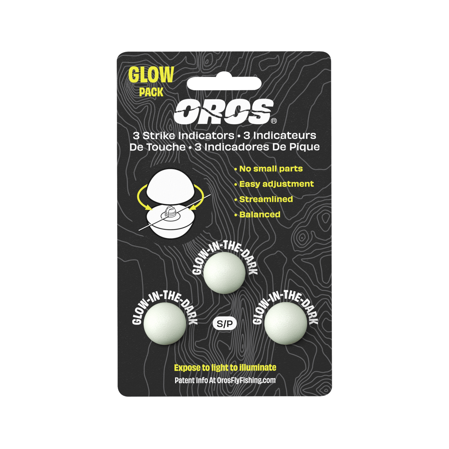 Carded 3 - Pack Small Glow - in - the - dark - Fish On! Custom Rods